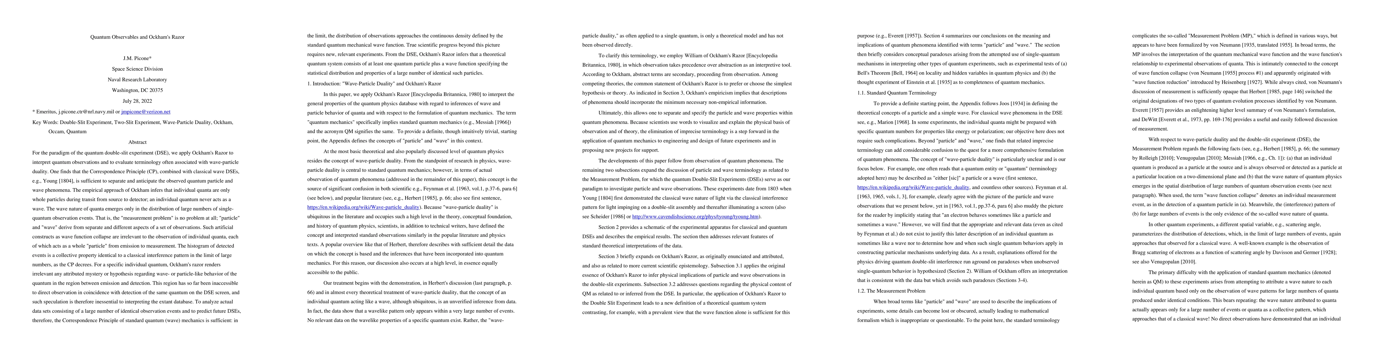 Thumbnail for Quantum Observables and Ockham's Razor