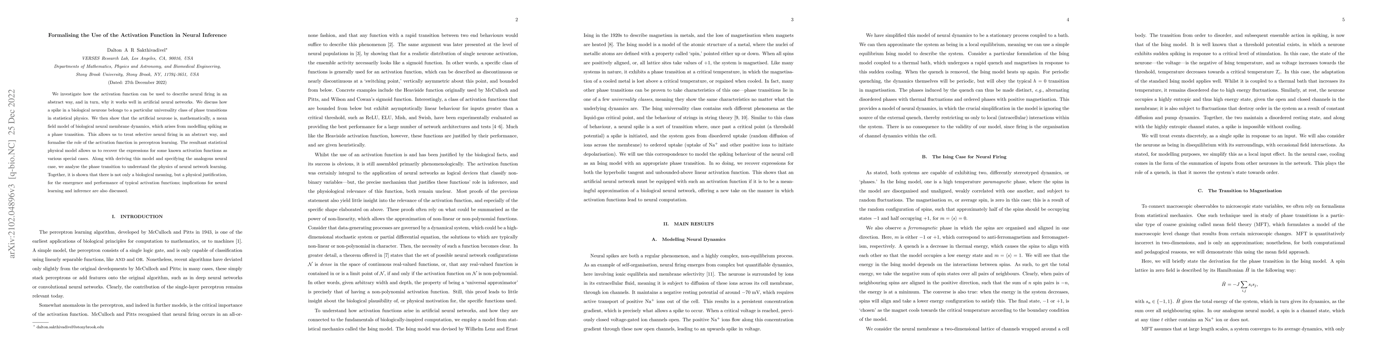 Thumbnail for Formalising the Use of the Activation Function in Neural Inference