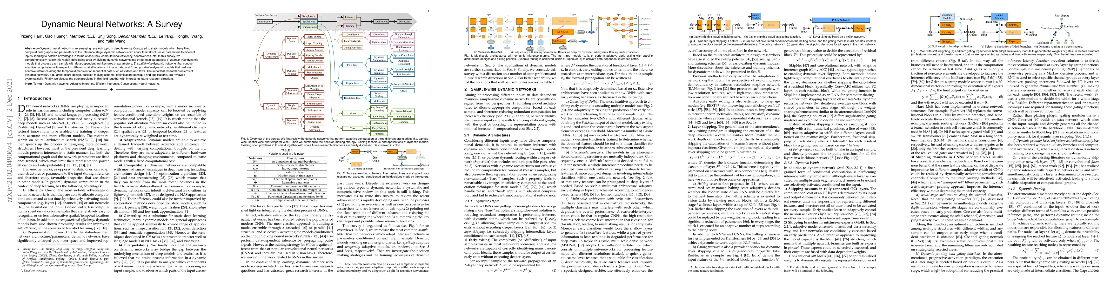 Thumbnail for Dynamic Neural Networks: A Survey