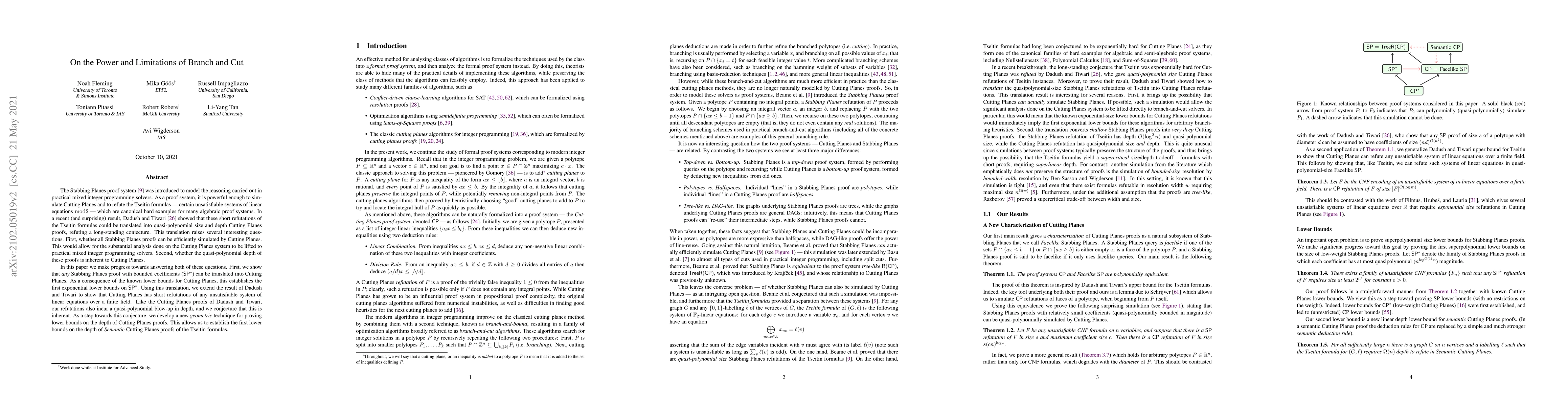 Thumbnail for On the Power and Limitations of Branch and Cut