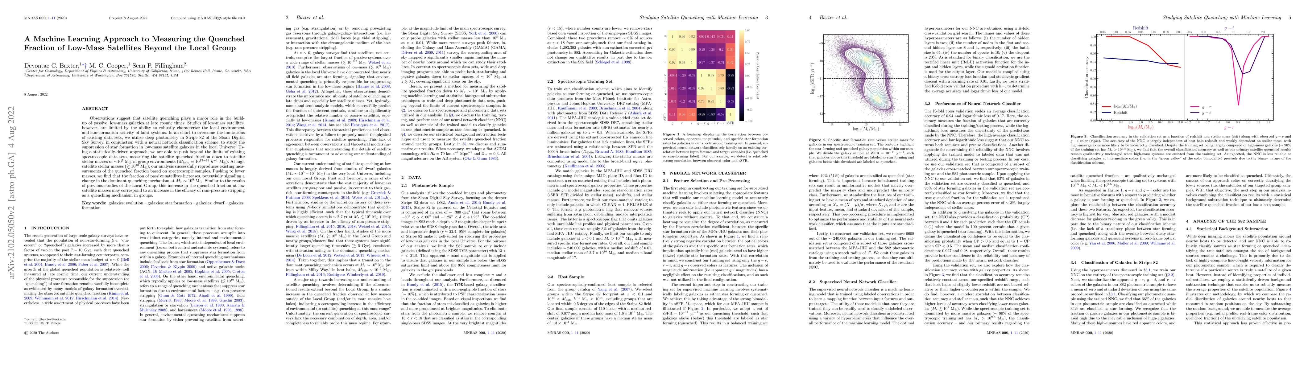 Thumbnail for A Machine Learning Approach to Measuring the Quenched Fraction of
  Low-Mass Satellites Beyond the Local Group