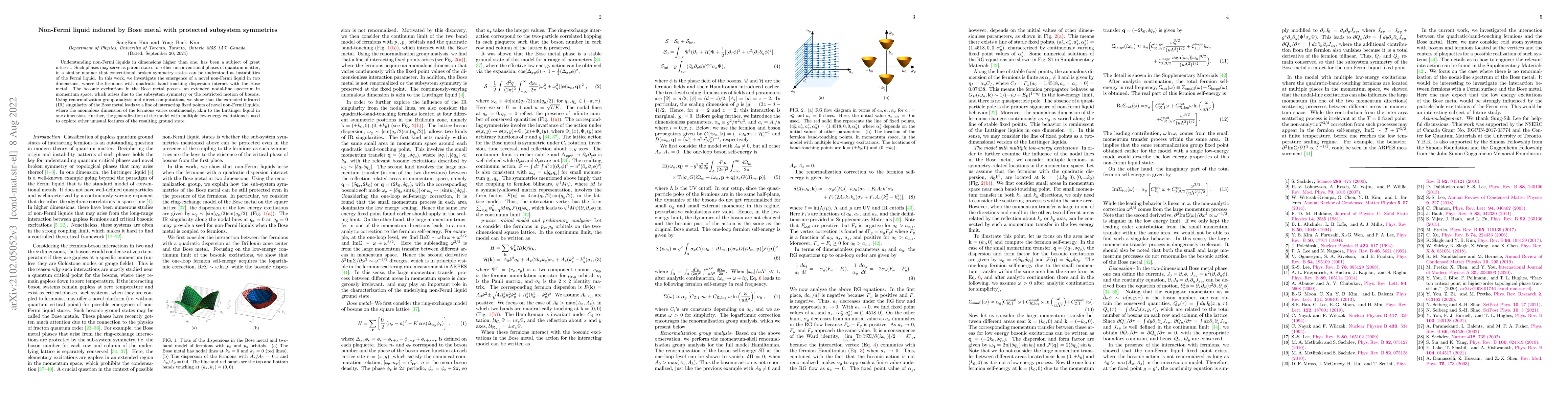 Thumbnail for Non-Fermi liquid induced by Bose metal with protected subsystem
  symmetries