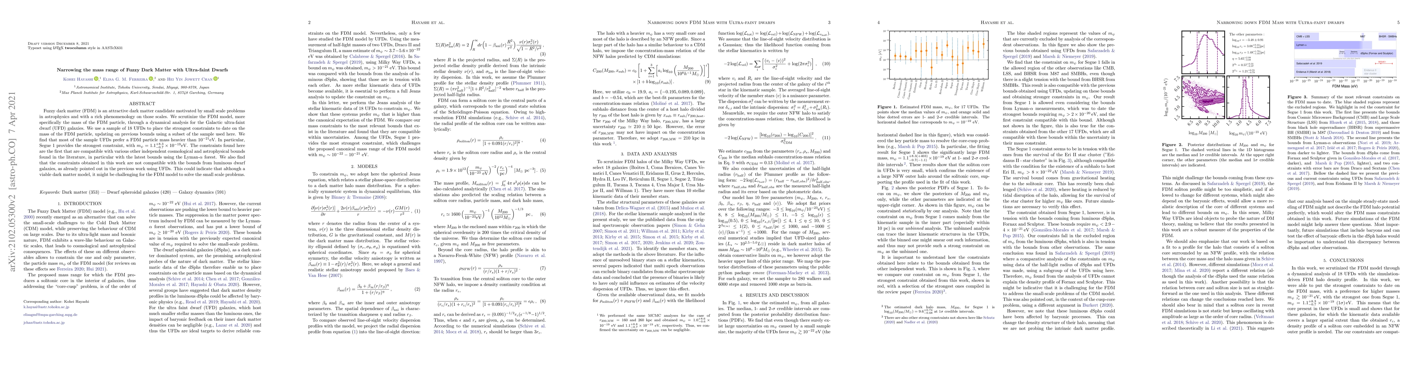 Thumbnail for Narrowing the mass range of Fuzzy Dark Matter with Ultra-faint Dwarfs