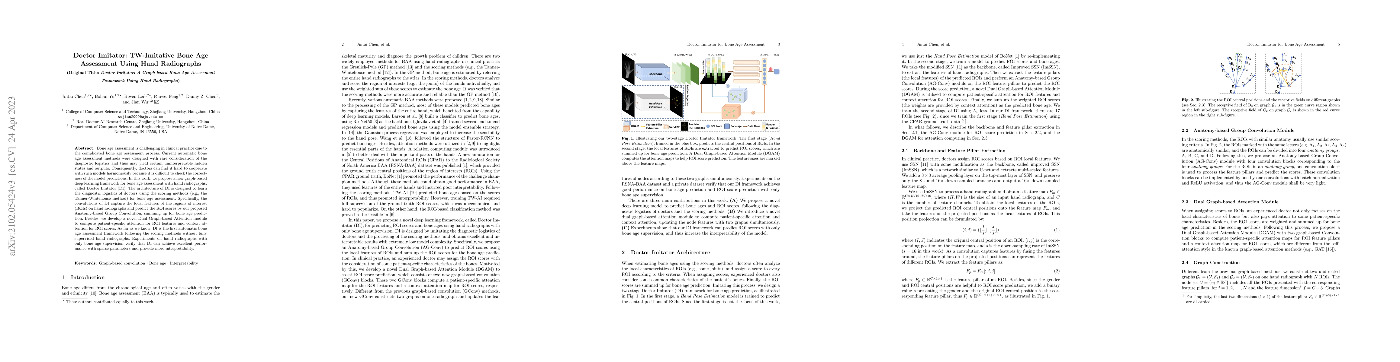 Thumbnail for Doctor Imitator: Hand-Radiography-based Bone Age Assessment by Imitating
  Scoring Methods