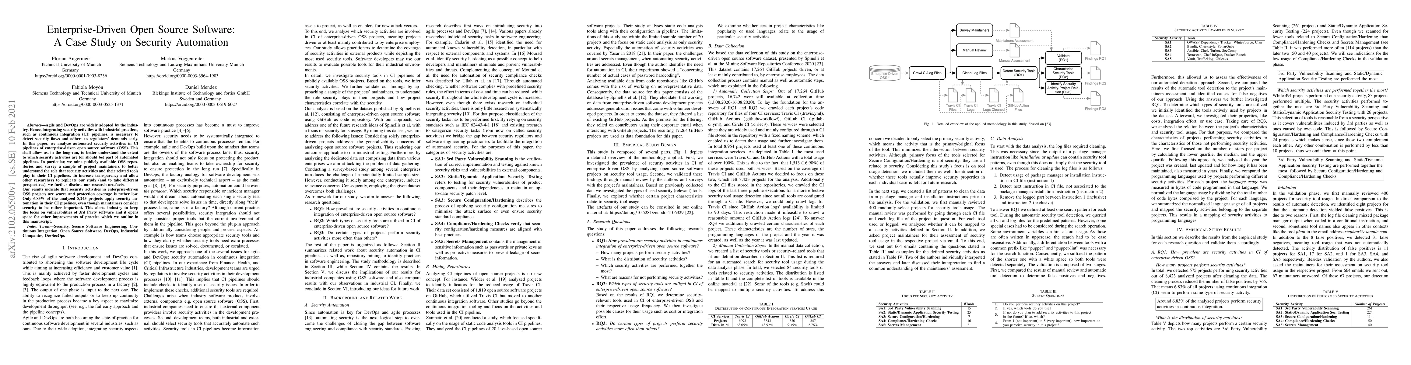 Thumbnail for Enterprise-Driven Open Source Software: A Case Study on Security
  Automation