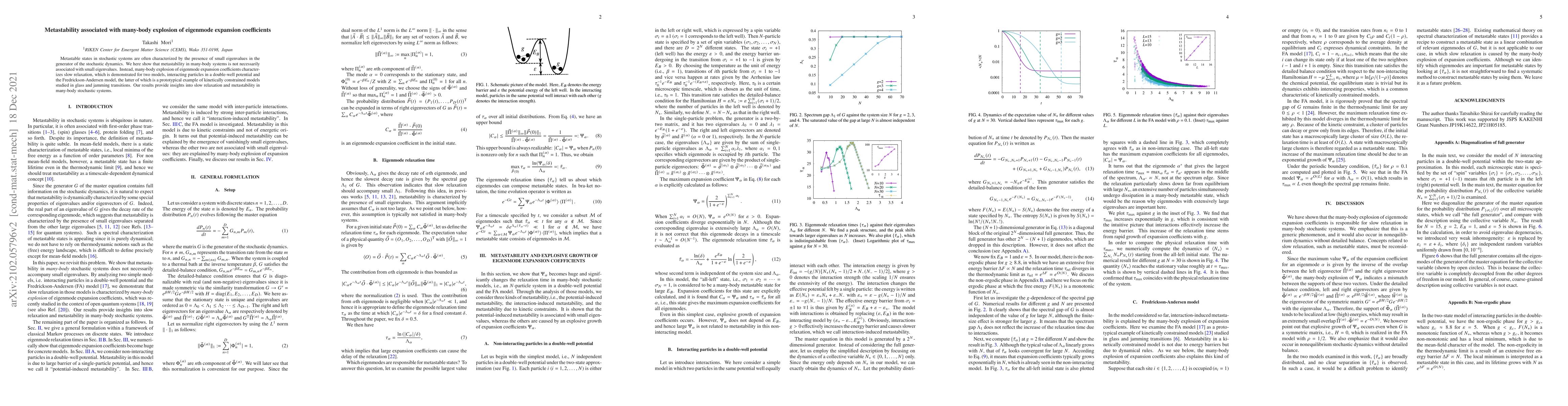 Thumbnail for Metastability associated with many-body explosion of eigenmode expansion
  coefficients