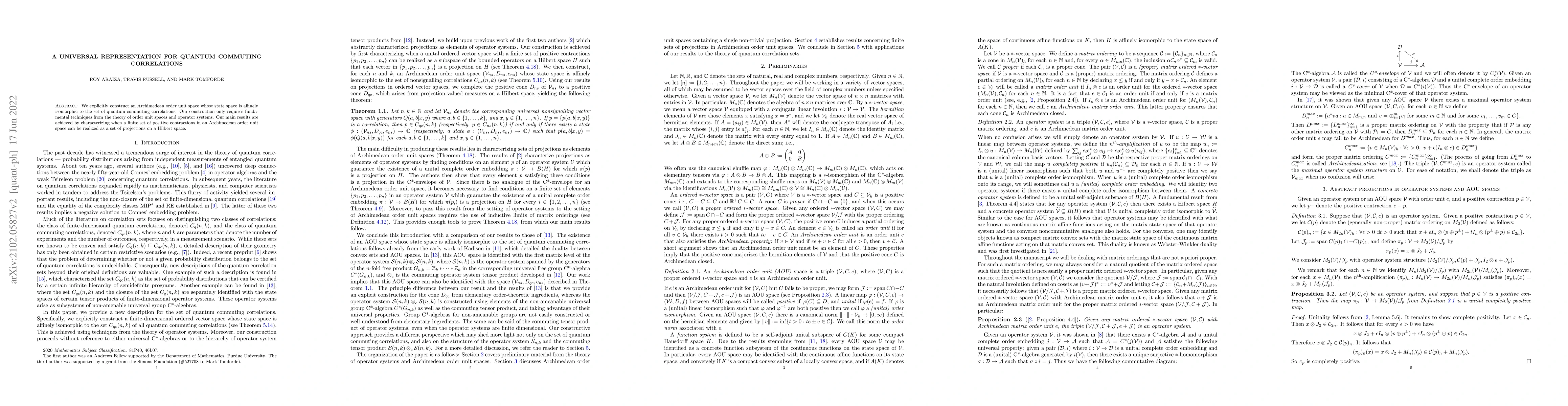 Thumbnail for A Universal Representation for Quantum Commuting Correlations