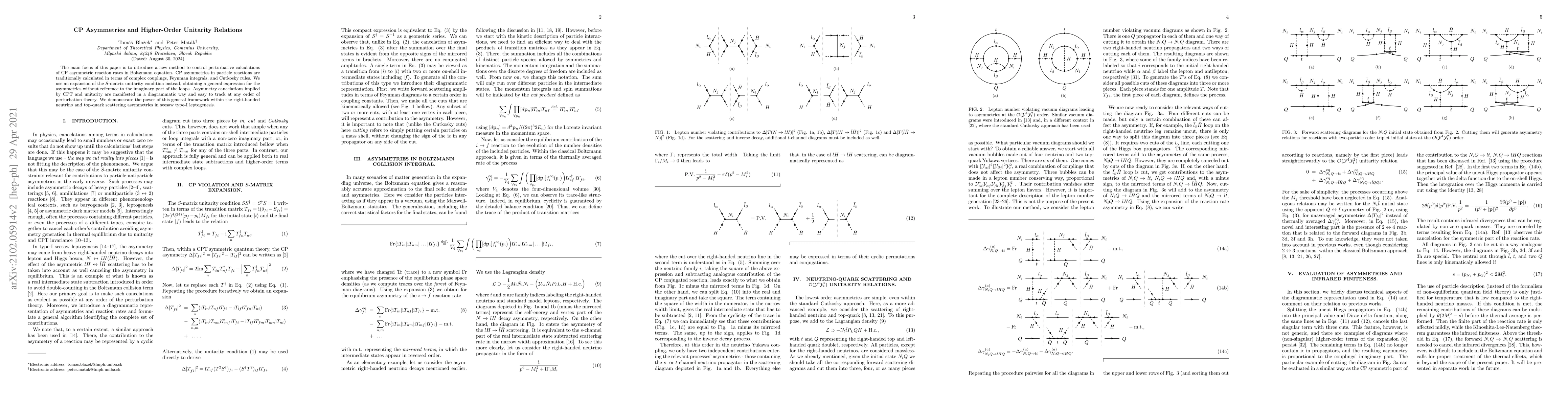 Thumbnail for CP Asymmetries and Higher-Order Unitarity Relations