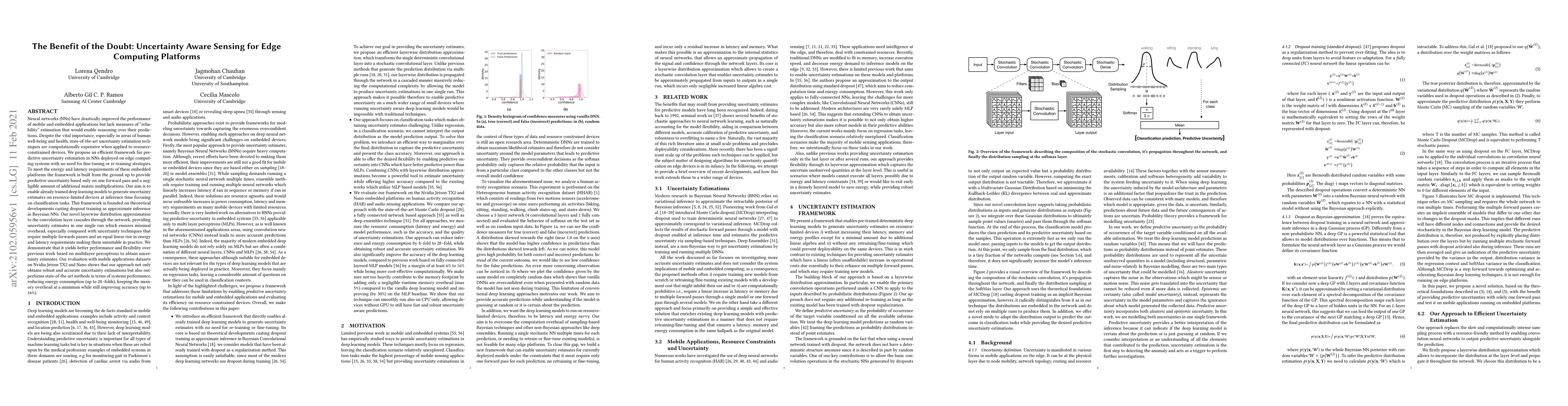 Thumbnail for The Benefit of the Doubt: Uncertainty Aware Sensing for Edge Computing
  Platforms