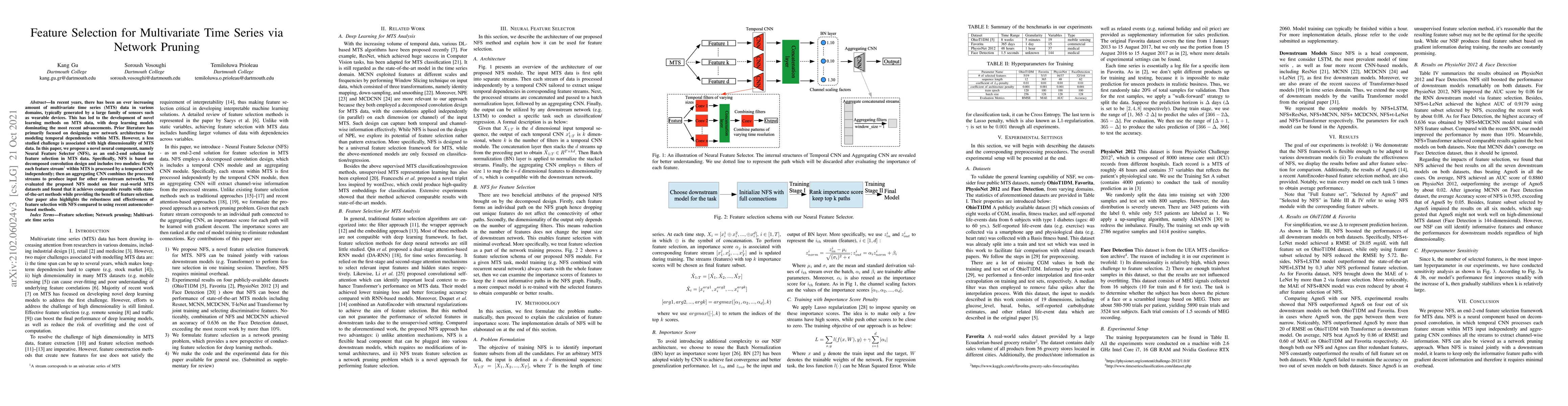 Thumbnail for Feature Selection for Multivariate Time Series via Network Pruning