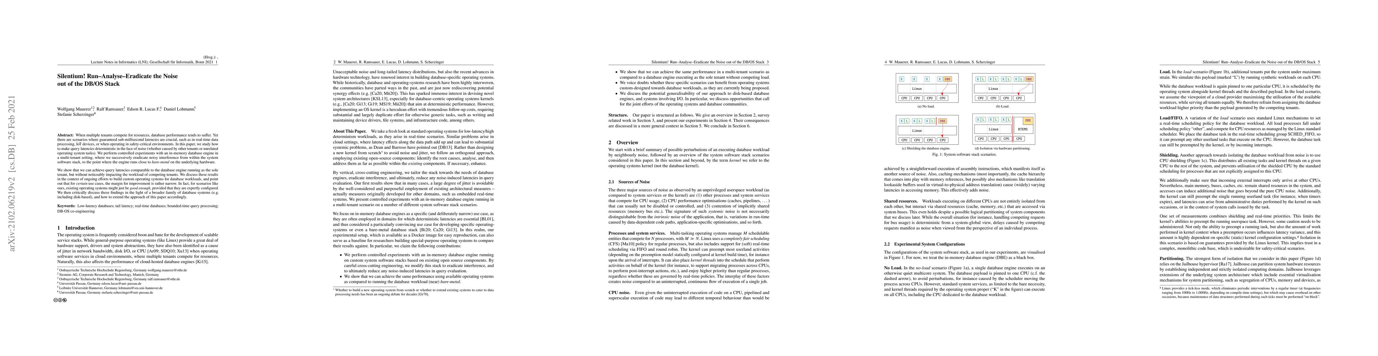 Thumbnail for Silentium! Run-Analyse-Eradicate the Noise out of the DB/OS Stack