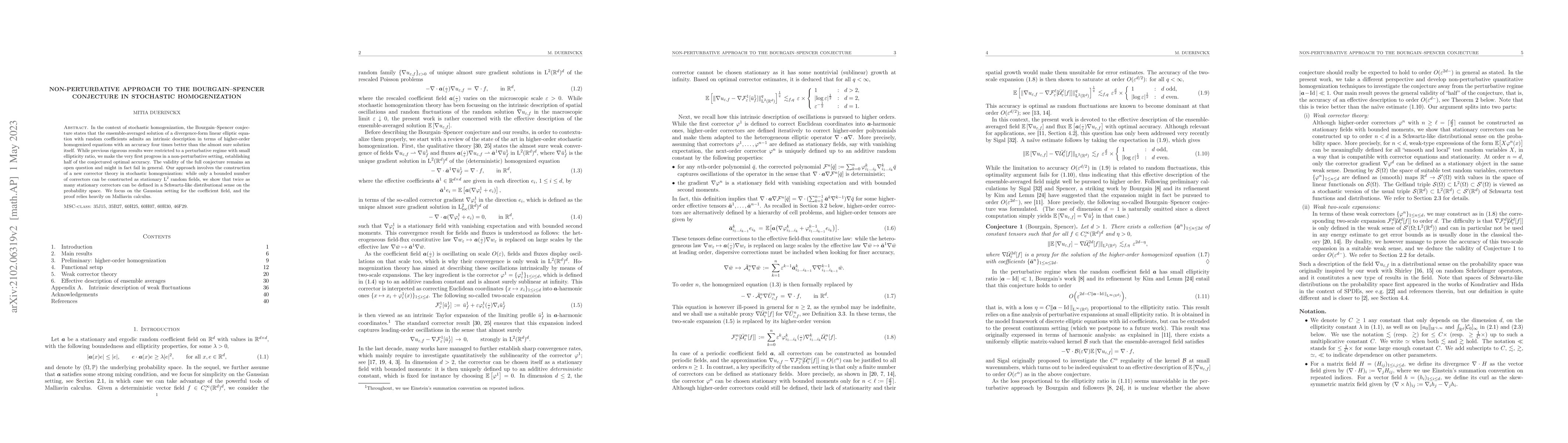 Thumbnail for Non-perturbative approach to the Bourgain-Spencer conjecture in
  stochastic homogenization