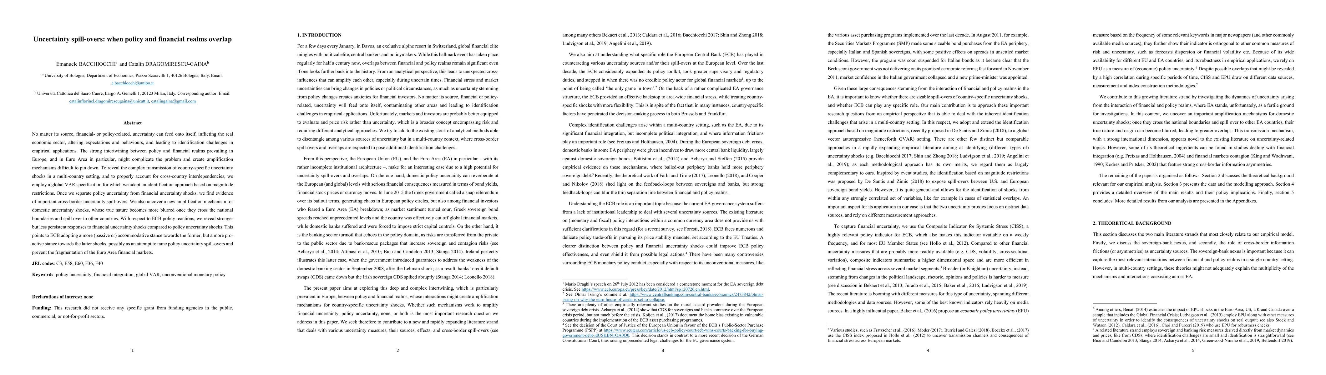Thumbnail for Uncertainty spill-overs: when policy and financial realms overlap