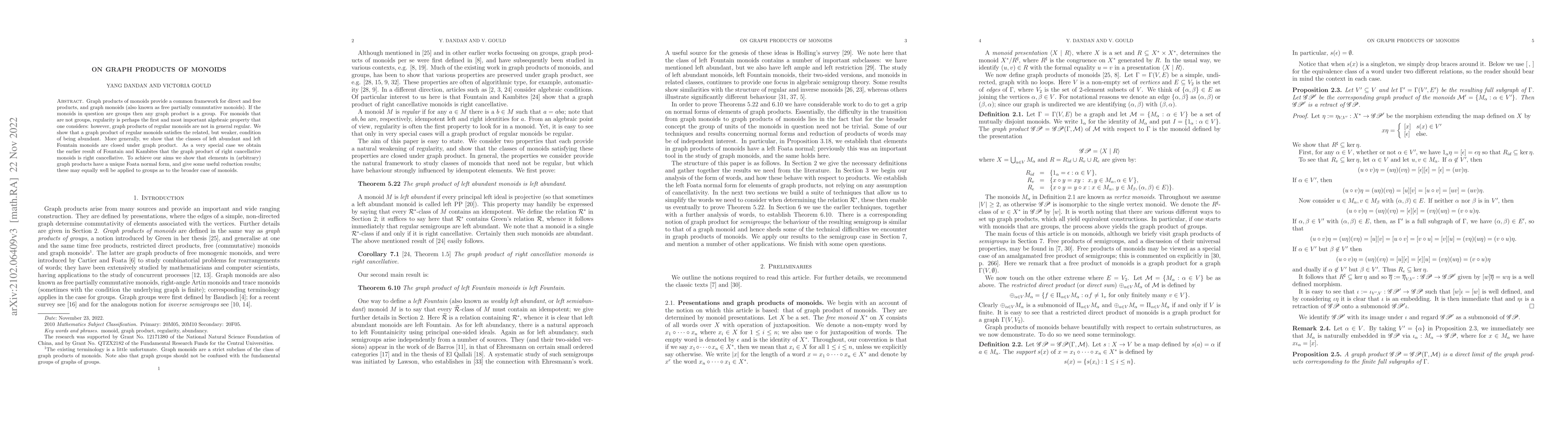 Thumbnail for On graph products of monoids