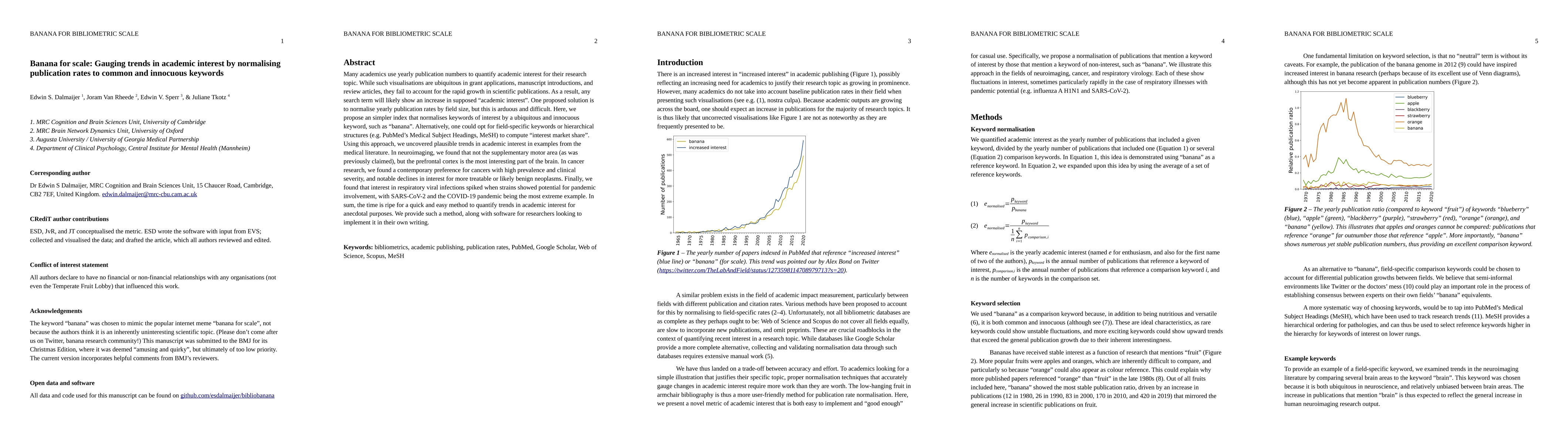 Thumbnail for Banana for scale: Gauging trends in academic interest by normalising
  publication rates to common and innocuous keywords