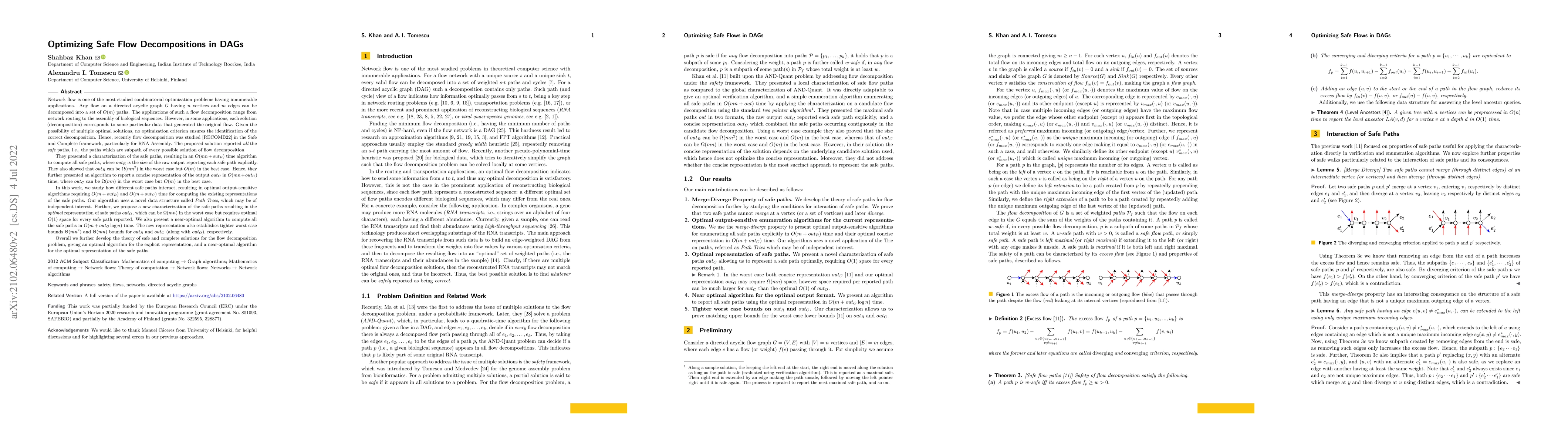 Thumbnail for Optimizing Safe Flow Decompositions in DAGs