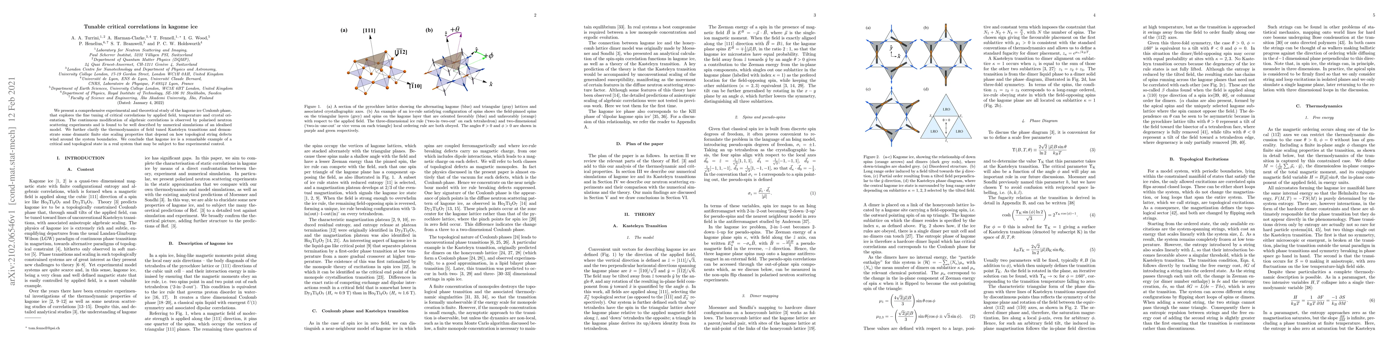 Thumbnail for Tunable critical correlations in kagome ice