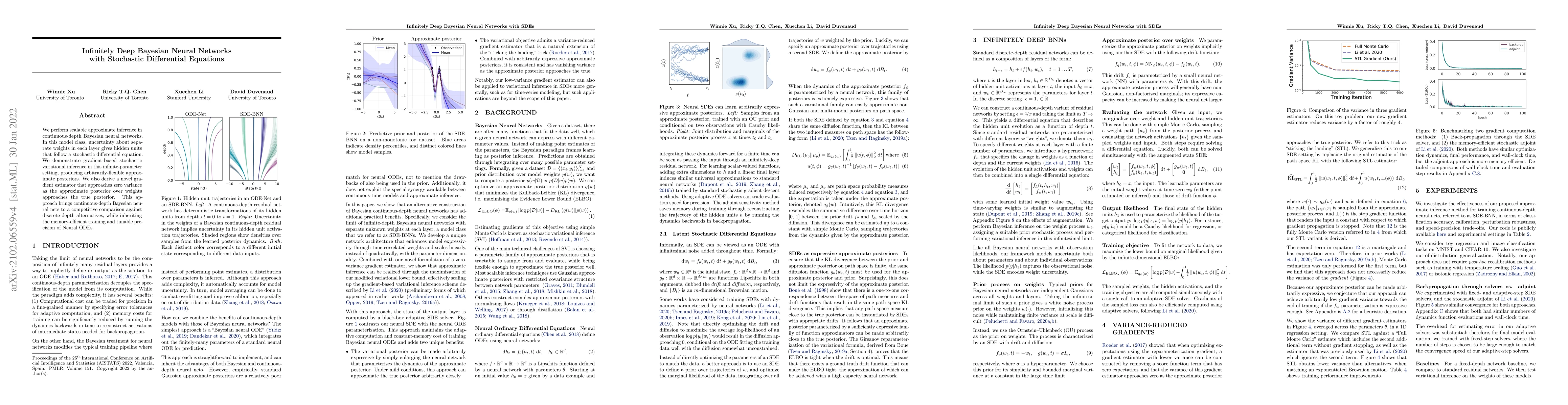 Thumbnail for Infinitely Deep Bayesian Neural Networks with Stochastic Differential
  Equations