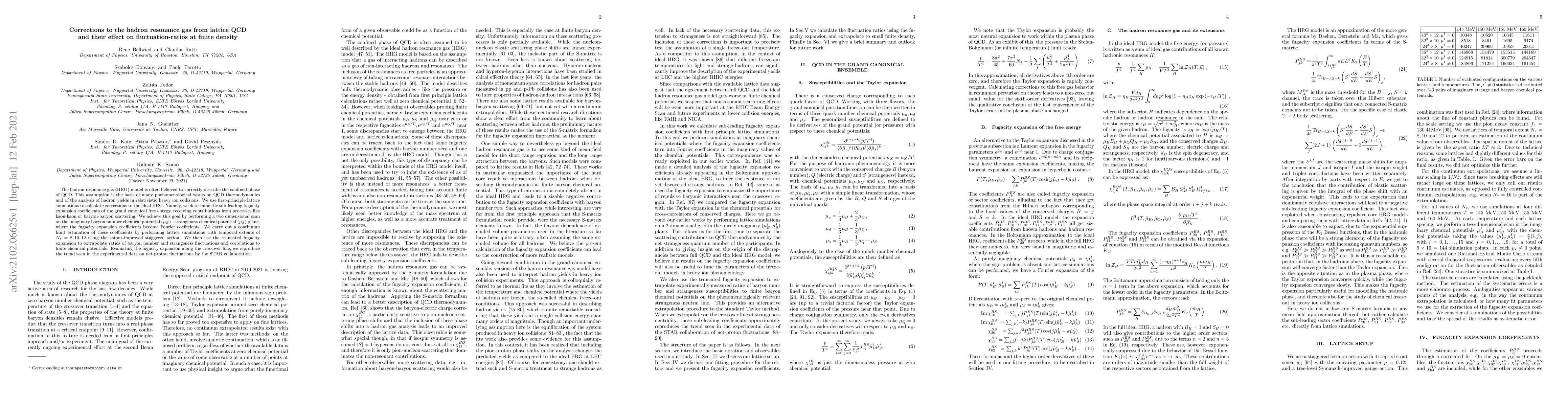 Thumbnail for Corrections to the hadron resonance gas from lattice QCD and their
  effect on fluctuation-ratios at finite density