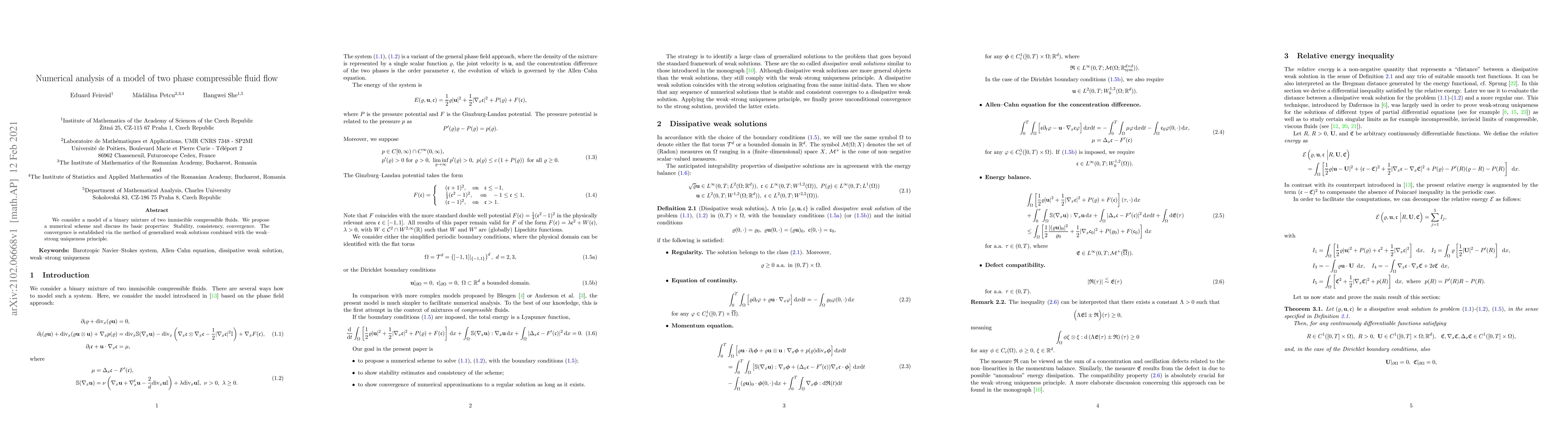 Thumbnail for Numerical analysis of a model of two phase compressible fluid flow