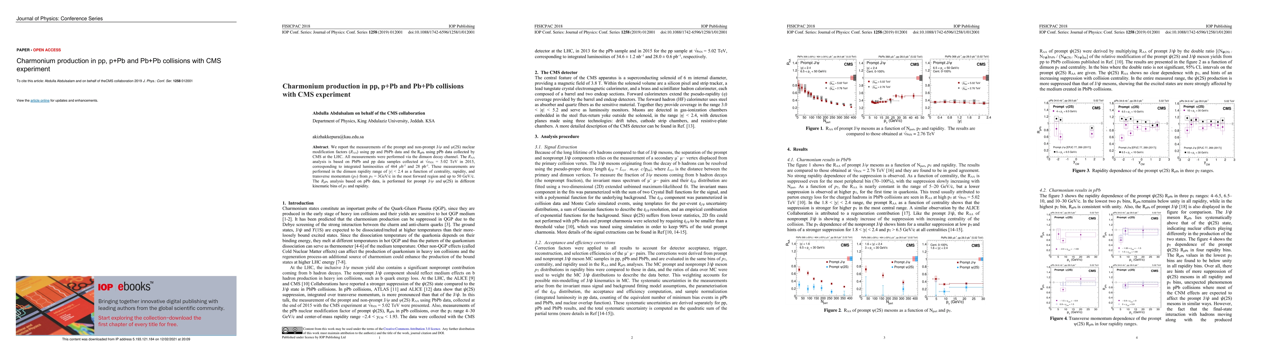 Thumbnail for Charmonium production in pp, p+Pb and Pb+Pb collisions with CMS
  experiment