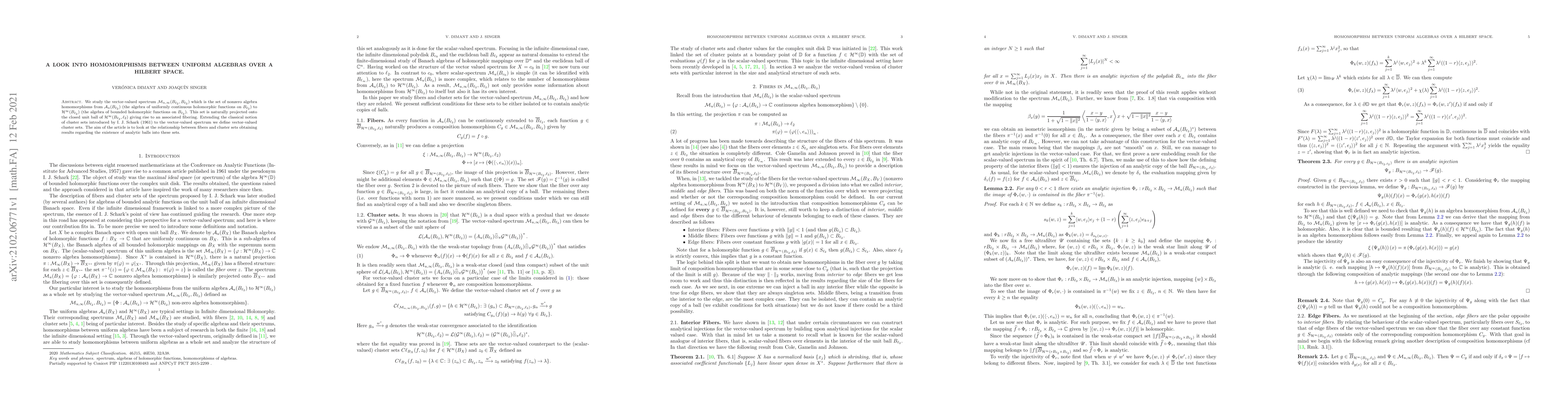 Thumbnail for A look into homomorphisms between uniform algebras over a Hilbert space