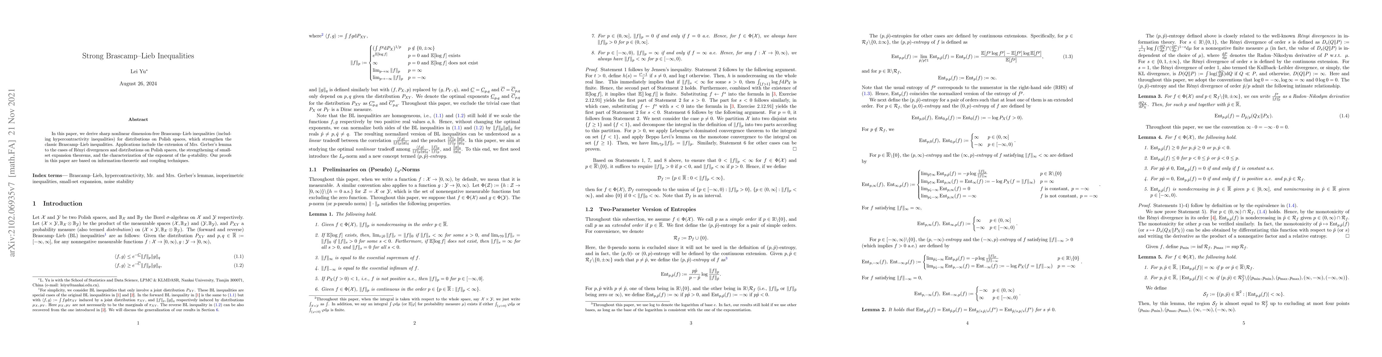 Thumbnail for Strong Brascamp-Lieb Inequalities