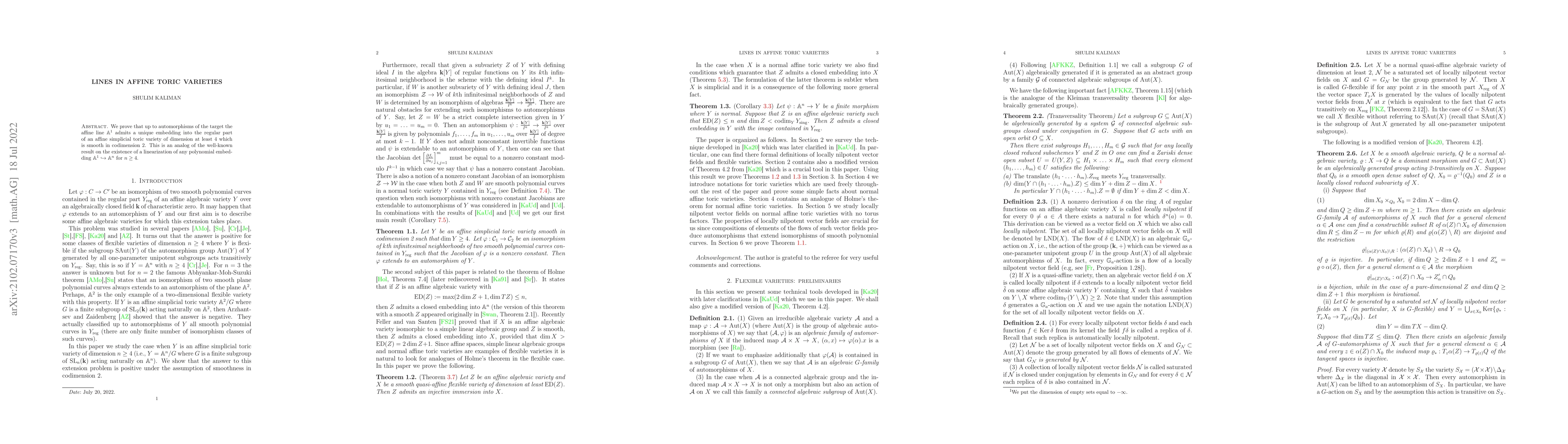 Thumbnail for Lines in affine simlicial toric varieties