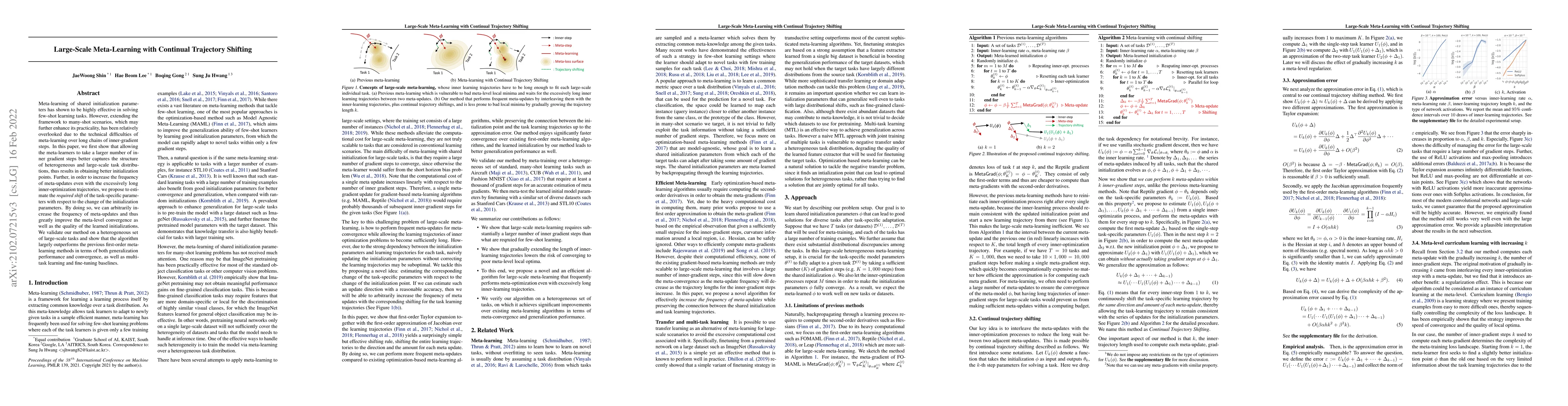 Thumbnail for Large-Scale Meta-Learning with Continual Trajectory Shifting
