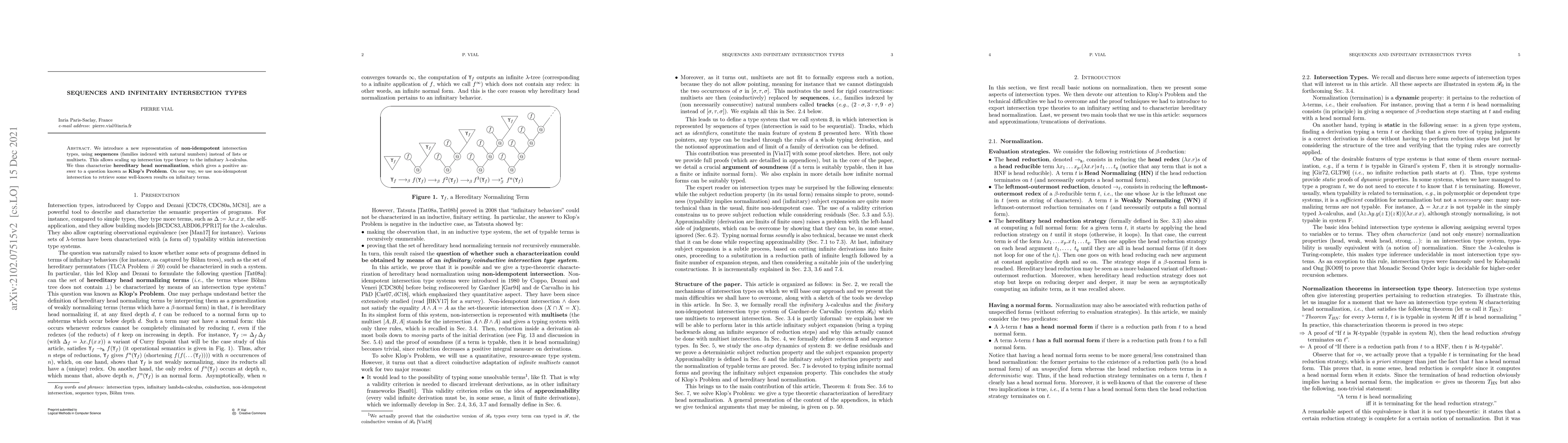 Thumbnail for Sequence Types and Infinitary Semantics