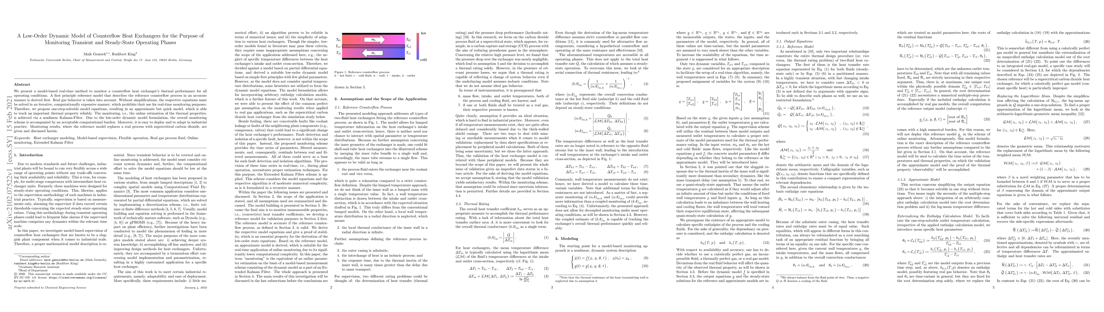Thumbnail for A Low-Order Dynamic Model of Counterflow Heat Exchangers for the Purpose
  of Monitoring Transient and Steady-State Operating Phases