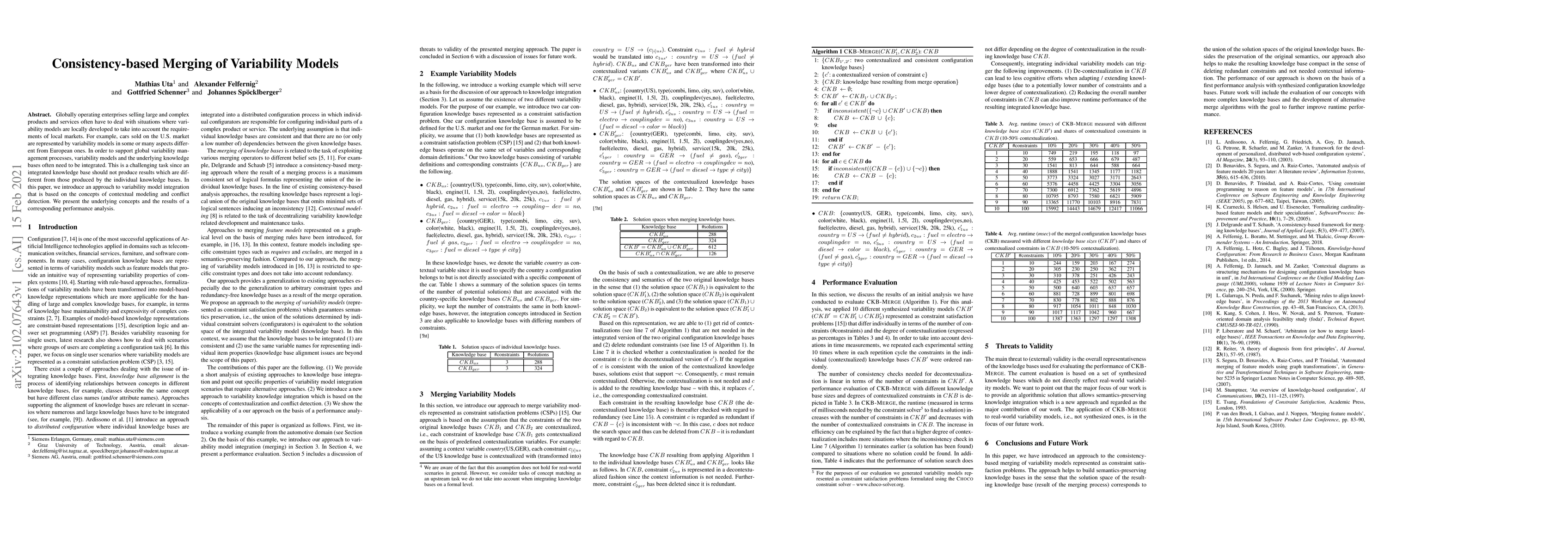 Thumbnail for Consistency-based Merging of Variability Models