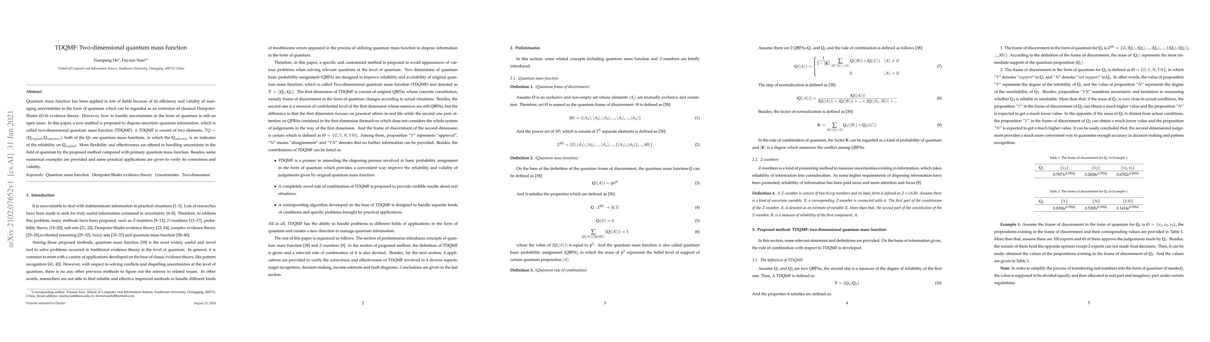 Thumbnail for TDQMF: Two-dimensional quantum mass function