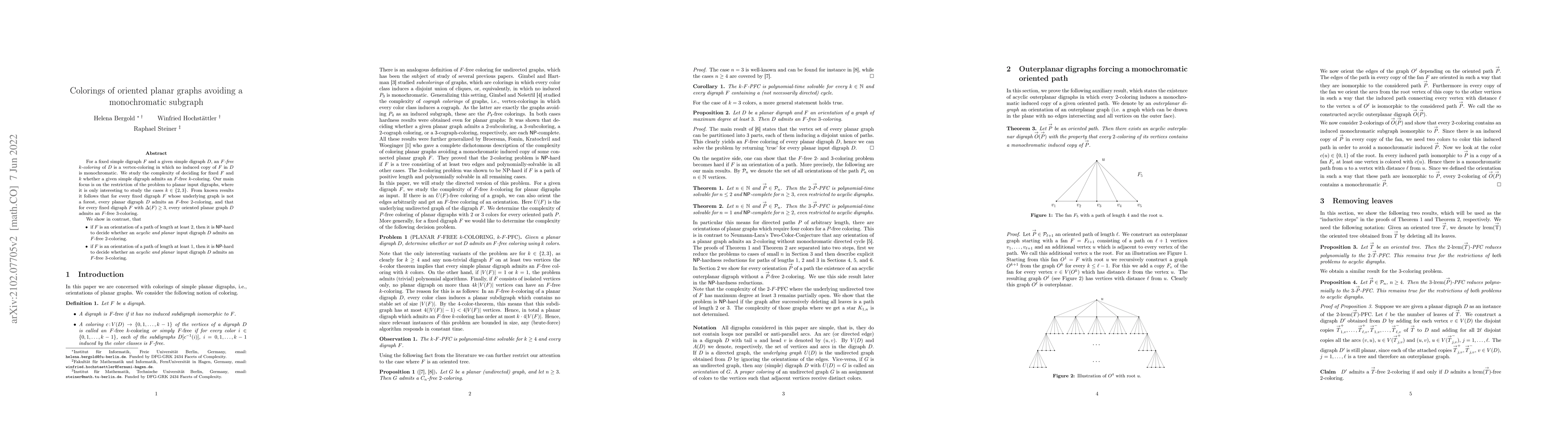Thumbnail for Colorings of oriented planar graphs avoiding a monochromatic subgraph