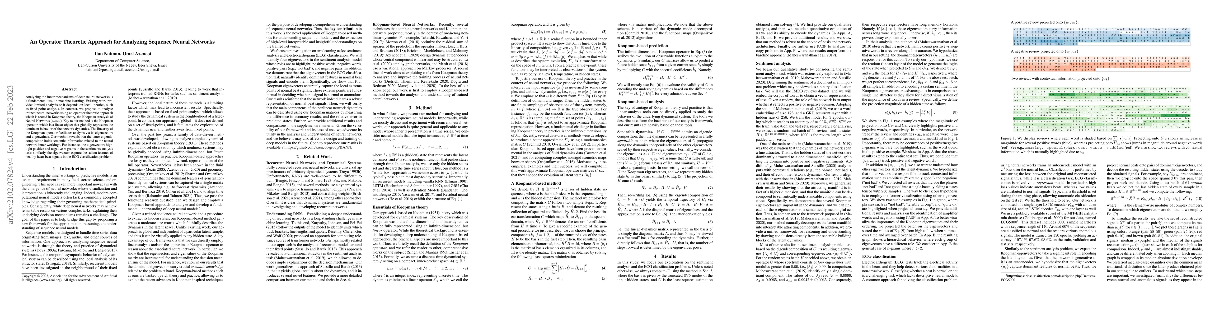 Thumbnail for An Operator Theoretic Approach for Analyzing Sequence Neural Networks