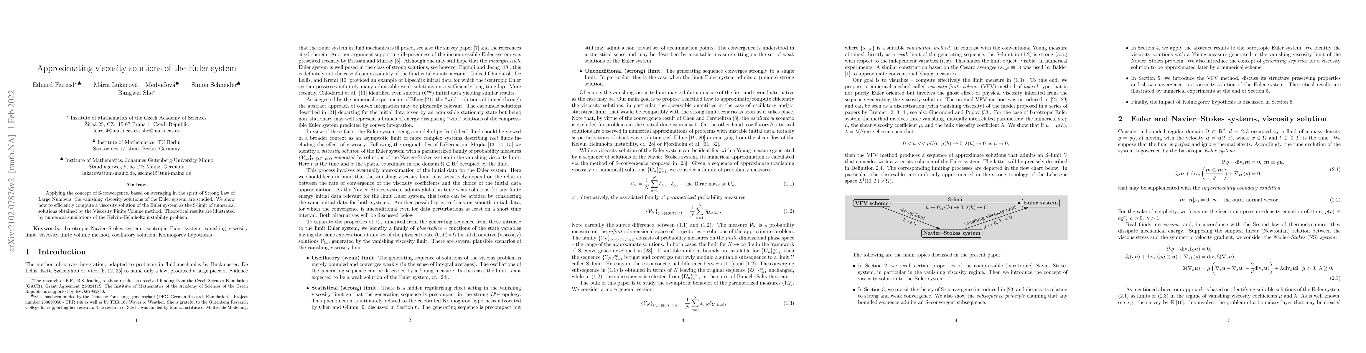 Thumbnail for Approximating viscosity solutions of the Euler system