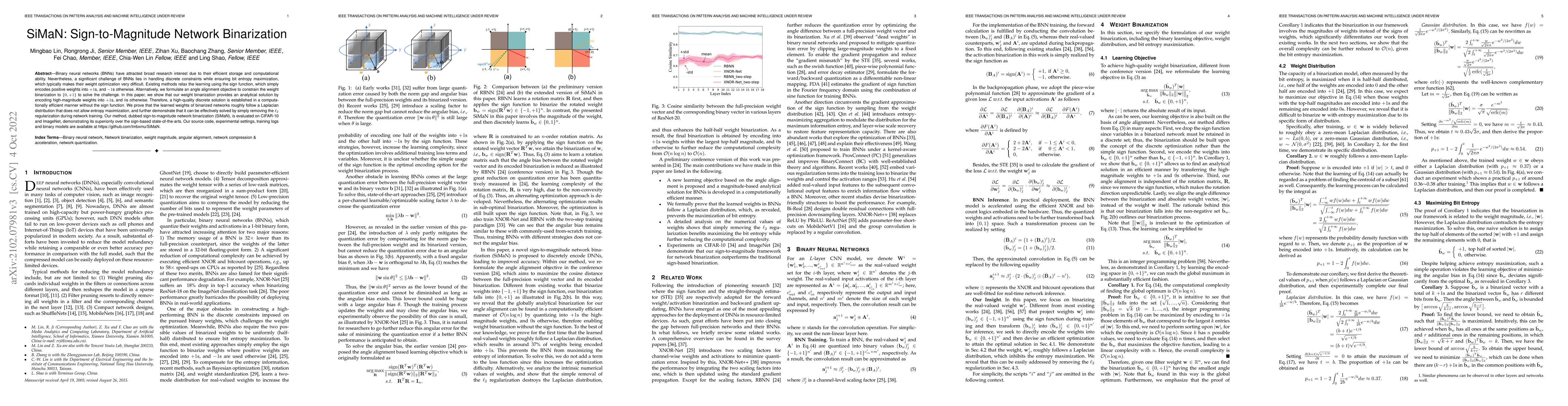Thumbnail for SiMaN: Sign-to-Magnitude Network Binarization