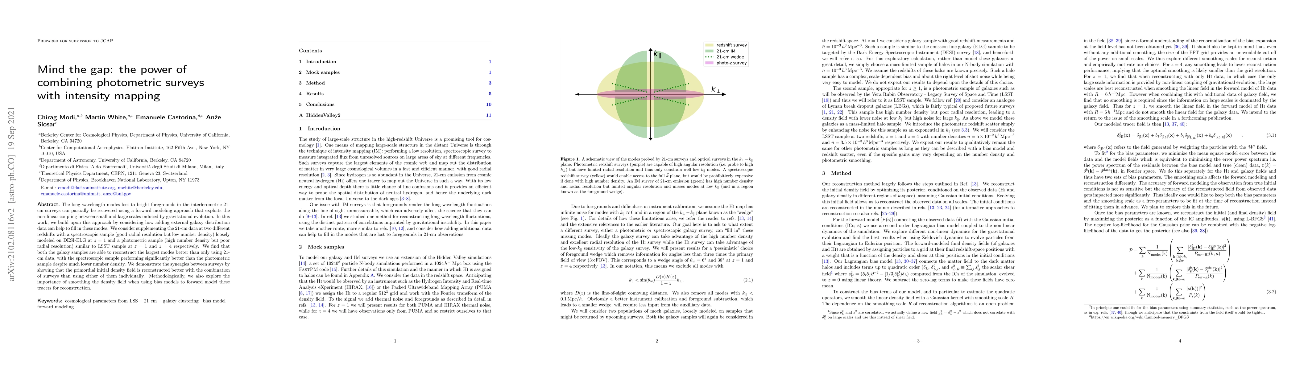 Thumbnail for Mind the gap: the power of combining photometric surveys with intensity
  mapping