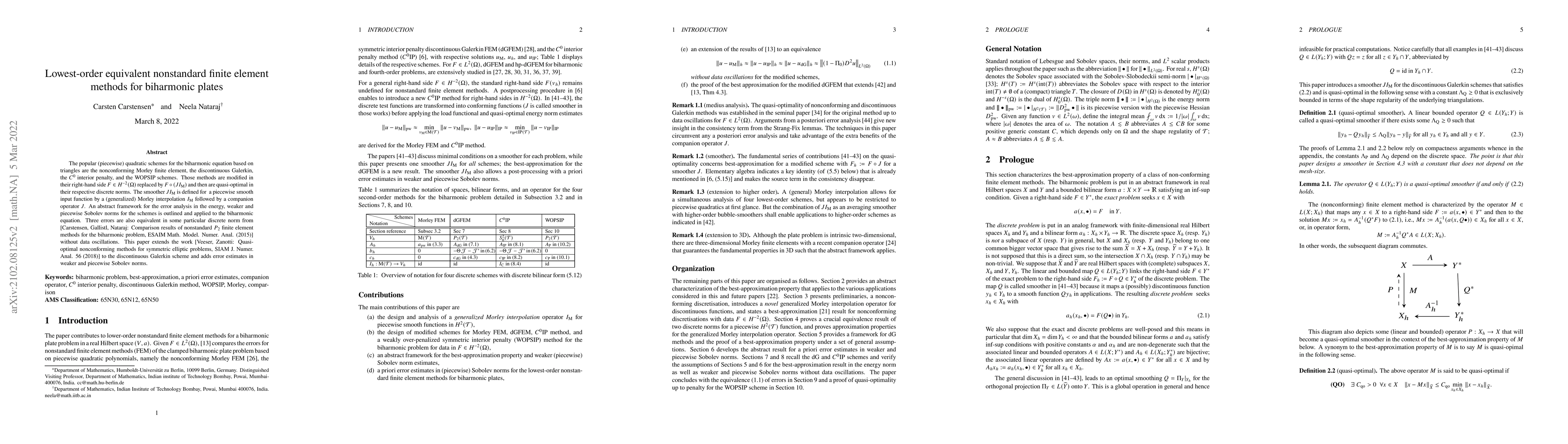 Thumbnail for Lowest-order equivalent nonstandard finite element methods for
  biharmonic plates