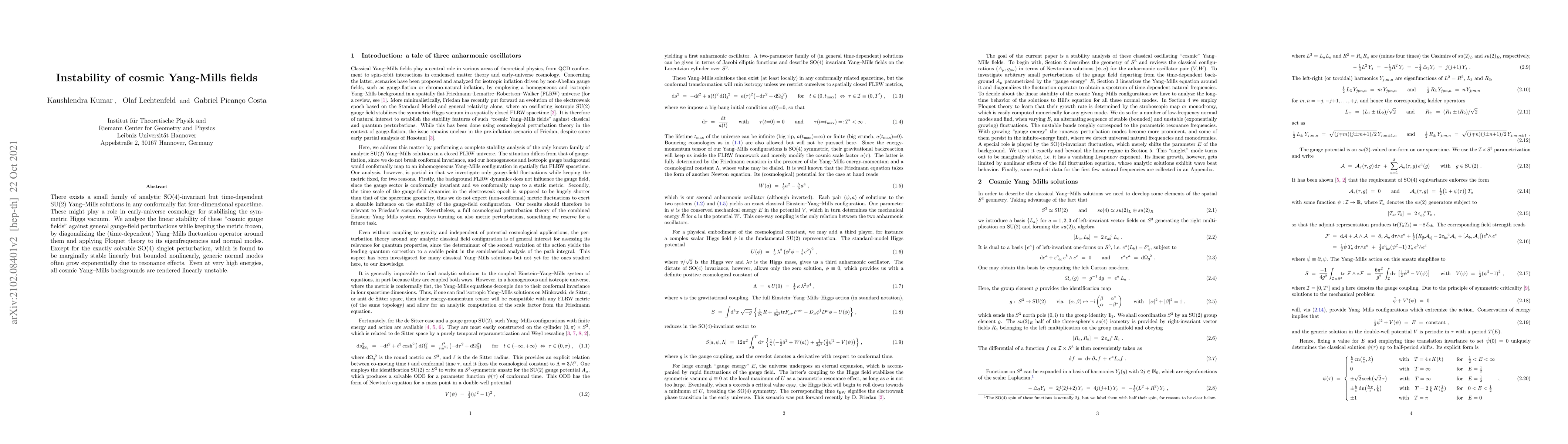 Thumbnail for Instability of cosmic Yang-Mills fields