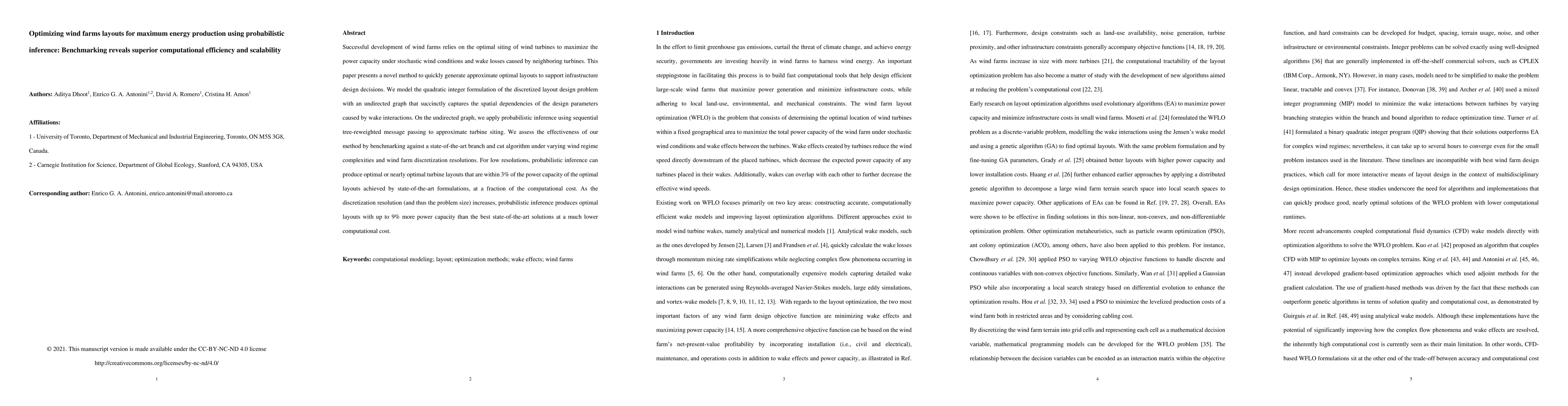Thumbnail for Optimizing wind farms layouts for maximum energy production using
  probabilistic inference: Benchmarking reveals superior computational
  efficiency and scalability