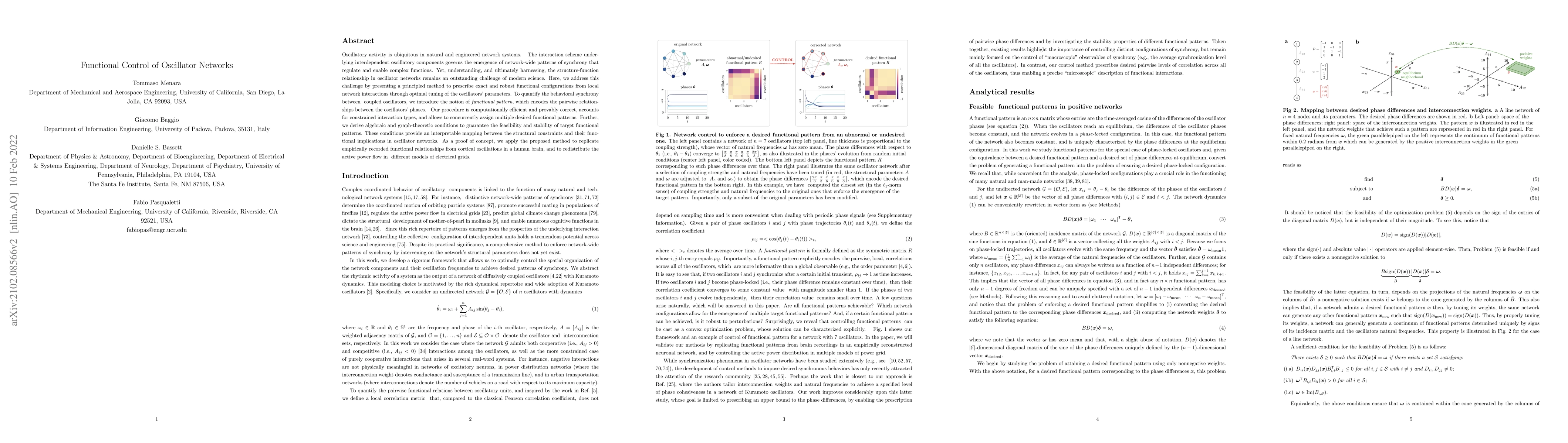 Thumbnail for Functional Control of Oscillator Networks