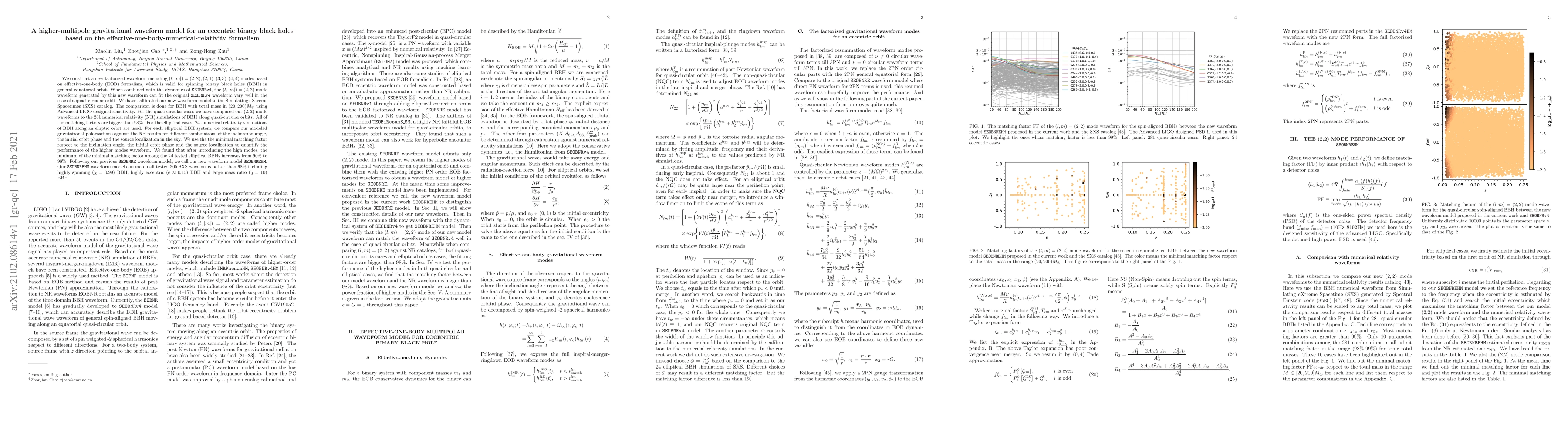 Thumbnail for A higher-multipole gravitational waveform model for an eccentric binary
  black holes based on the effective-one-body-numerical-relativity formalism