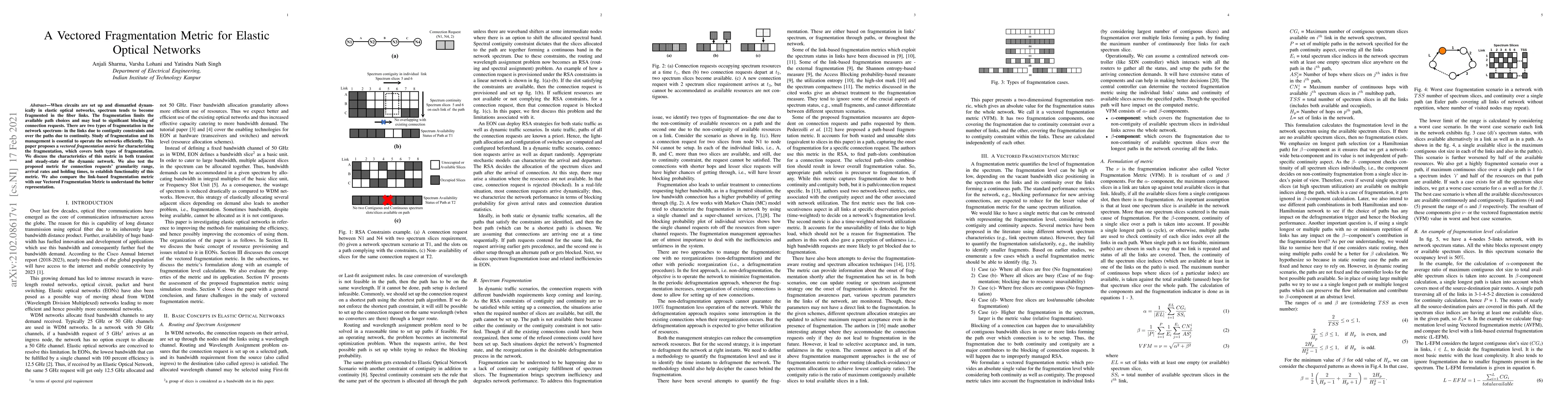 Thumbnail for A Vectored Fragmentation Metric for Elastic Optical Networks