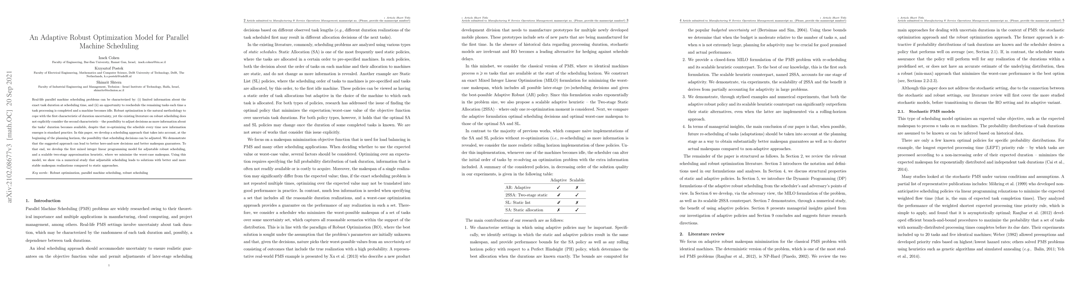 Thumbnail for An adaptive robust optimization model for parallel machine scheduling