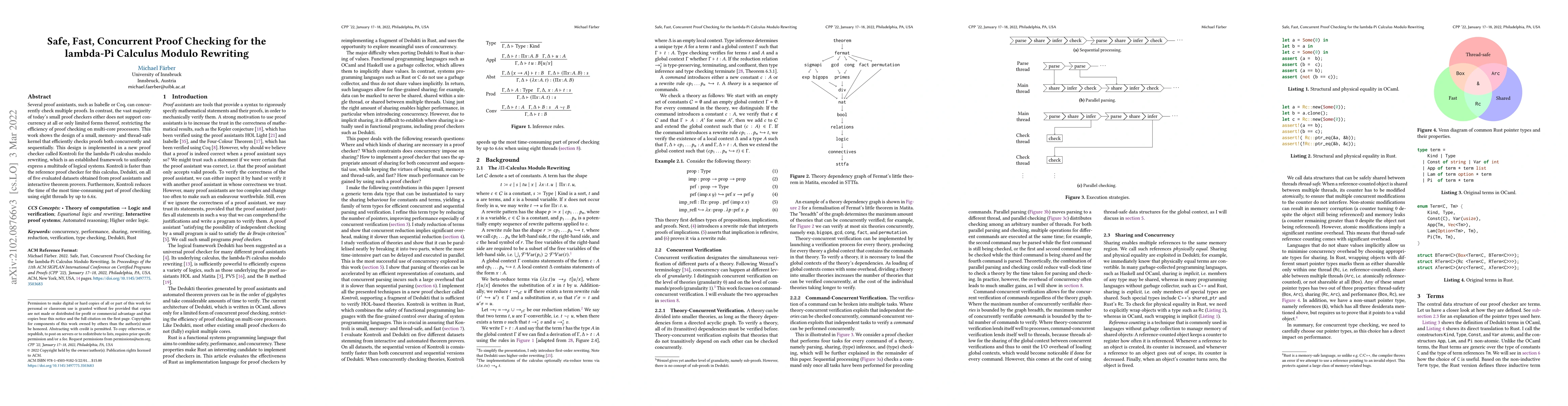 Thumbnail for Safe, Fast, Concurrent Proof Checking for the lambda-Pi Calculus Modulo
  Rewriting