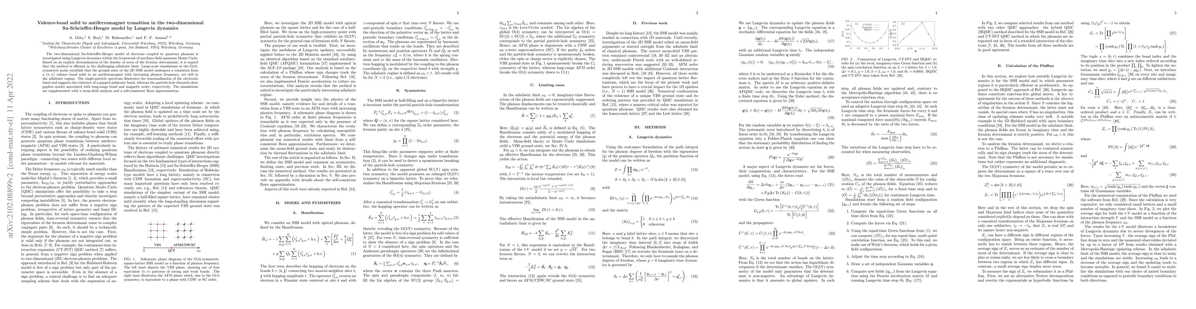 Thumbnail for Valence-bond solid to antiferromagnet transition in the two-dimensional
  Su-Schrieffer-Heeger model by Langevin dynamics