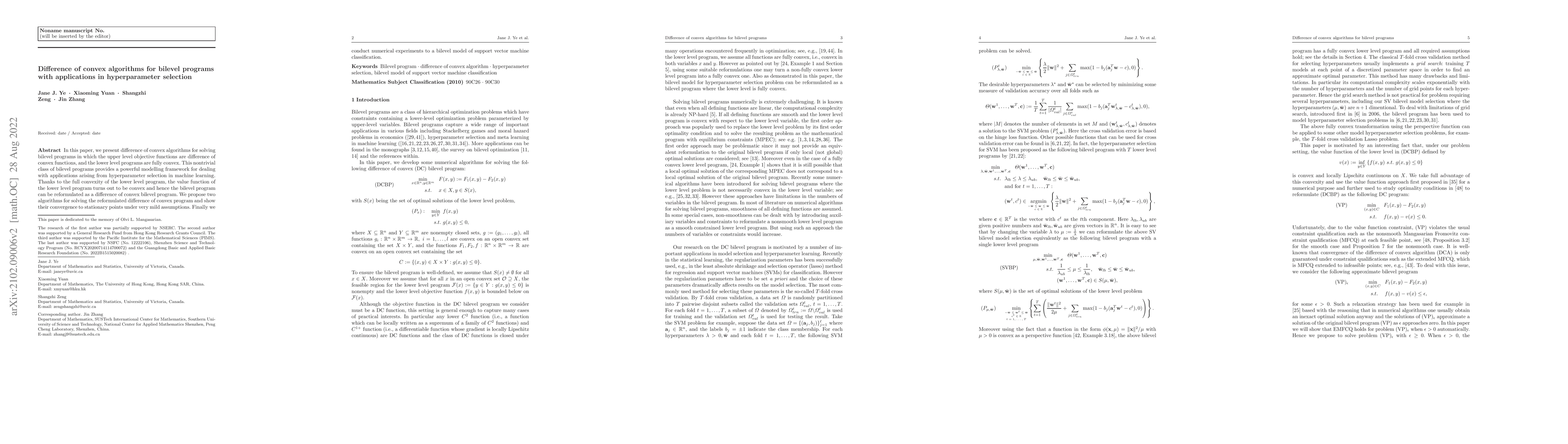 Thumbnail for Difference of convex algorithms for bilevel programs with applications
  in hyperparameter selection