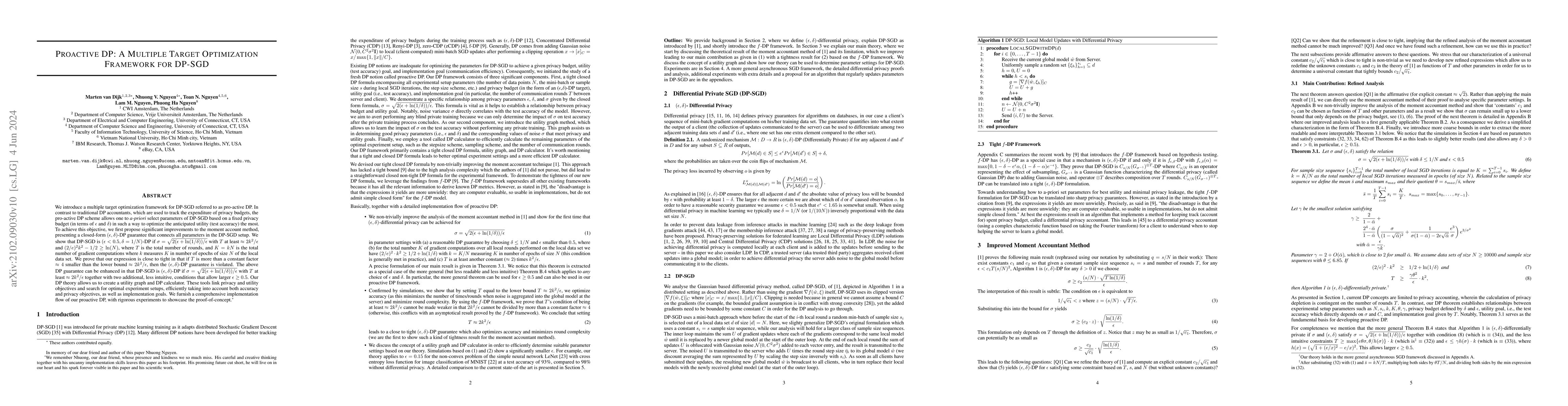 Thumbnail for Proactive DP: A Multple Target Optimization Framework for DP-SGD