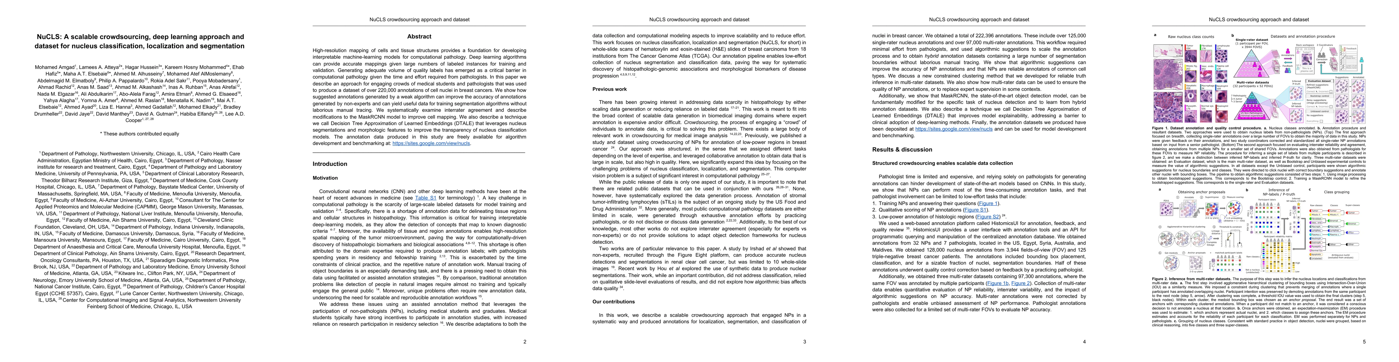 Thumbnail for NuCLS: A scalable crowdsourcing, deep learning approach and dataset for
  nucleus classification, localization and segmentation